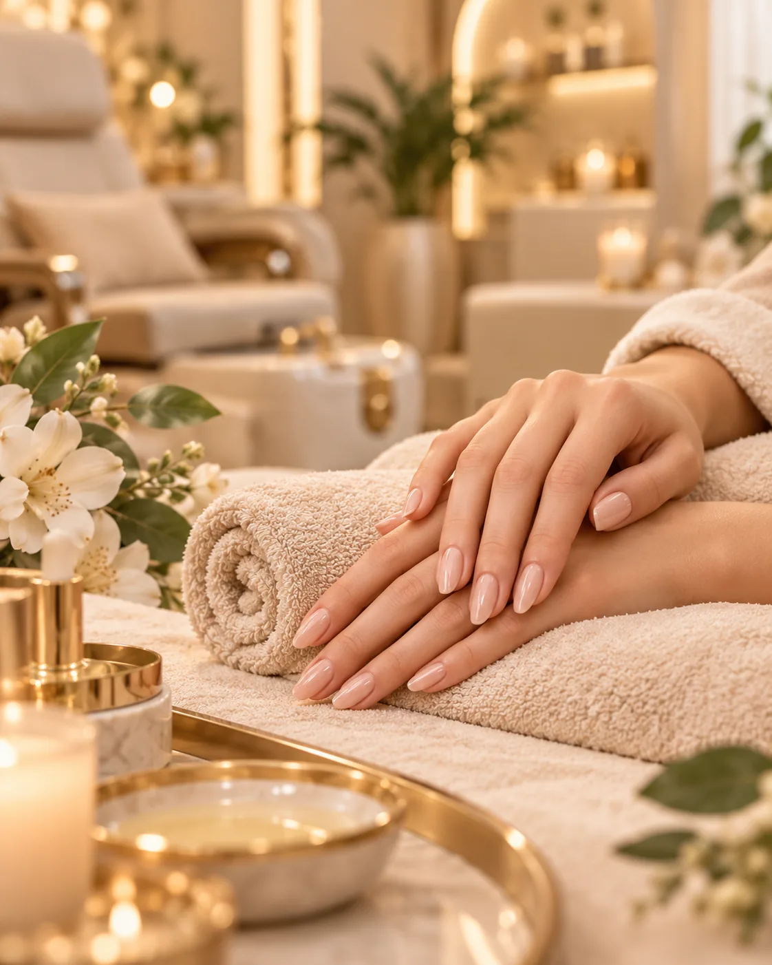Concept image showing the manicure spa aesthetic for NOE' Nails Spa